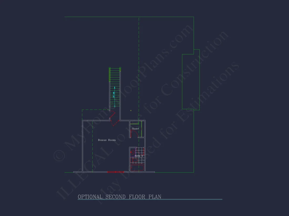 Traditional house Plan with CAD Blueprint