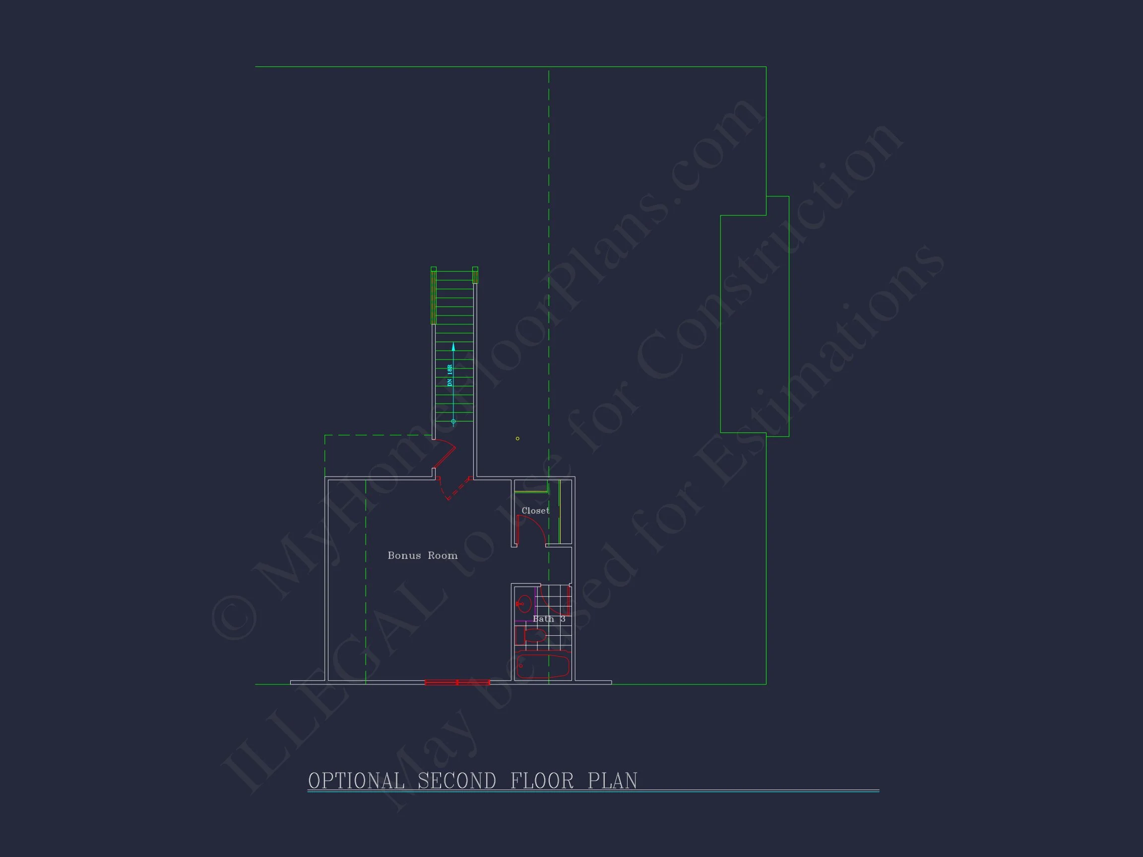 Traditional house Plan with CAD Blueprint