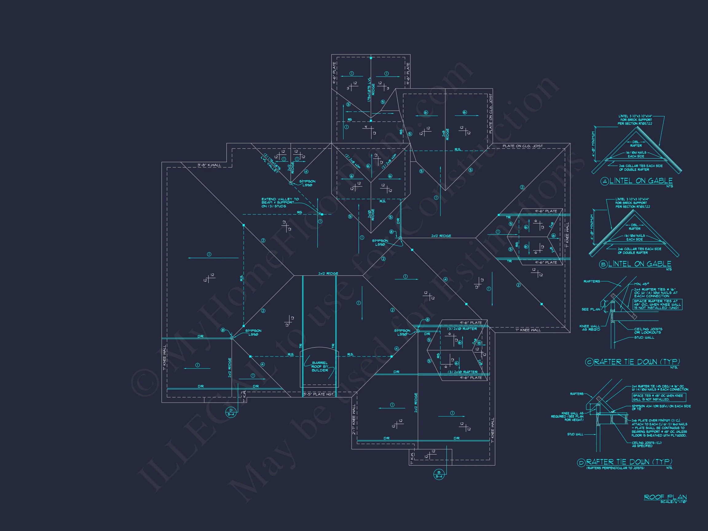 Spacious 4-Bedroom house Plan with CAD Designs & Blueprint