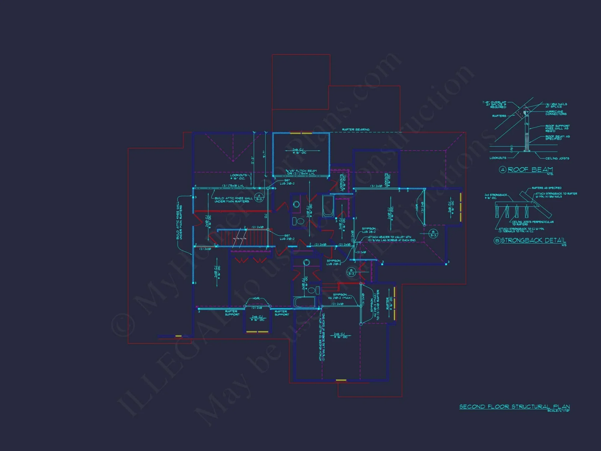 Spacious 4-Bedroom house Plan with CAD Designs & Blueprint