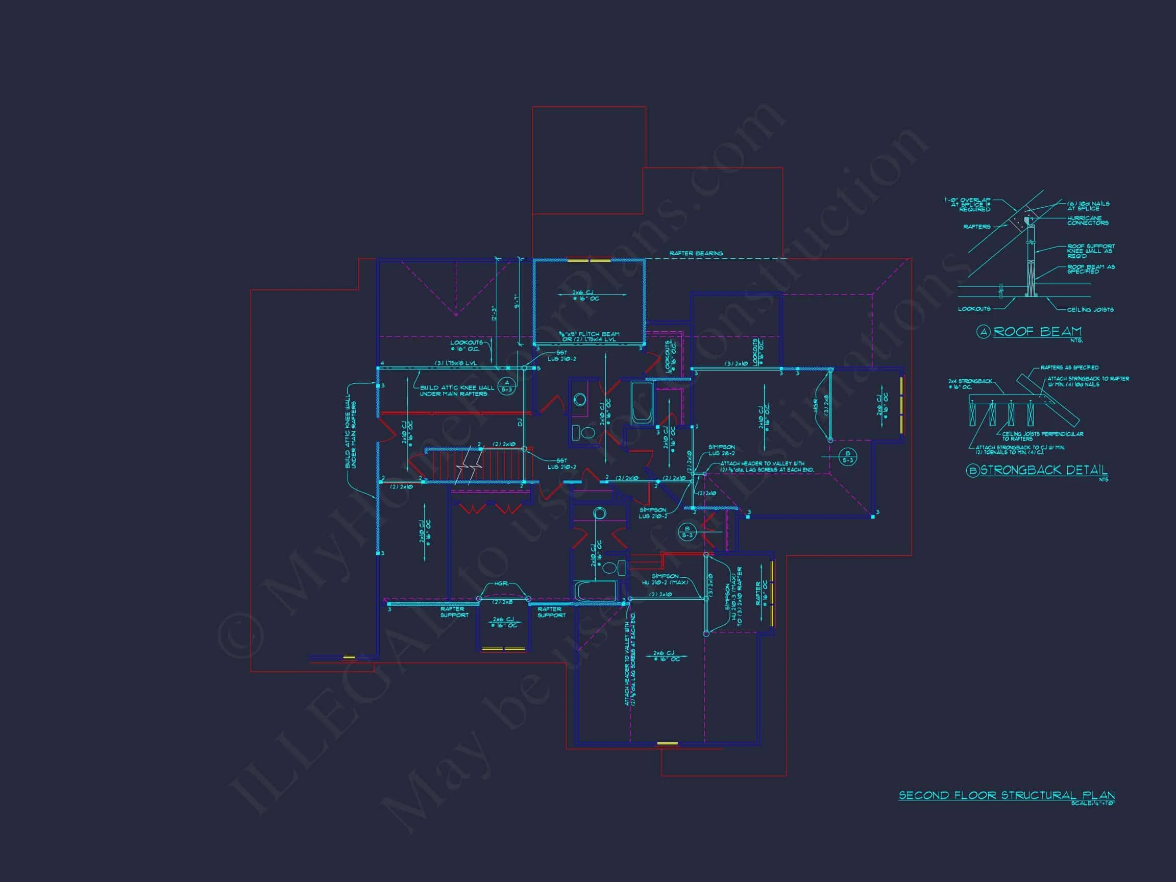 Spacious 4-Bedroom house Plan with CAD Designs & Blueprint