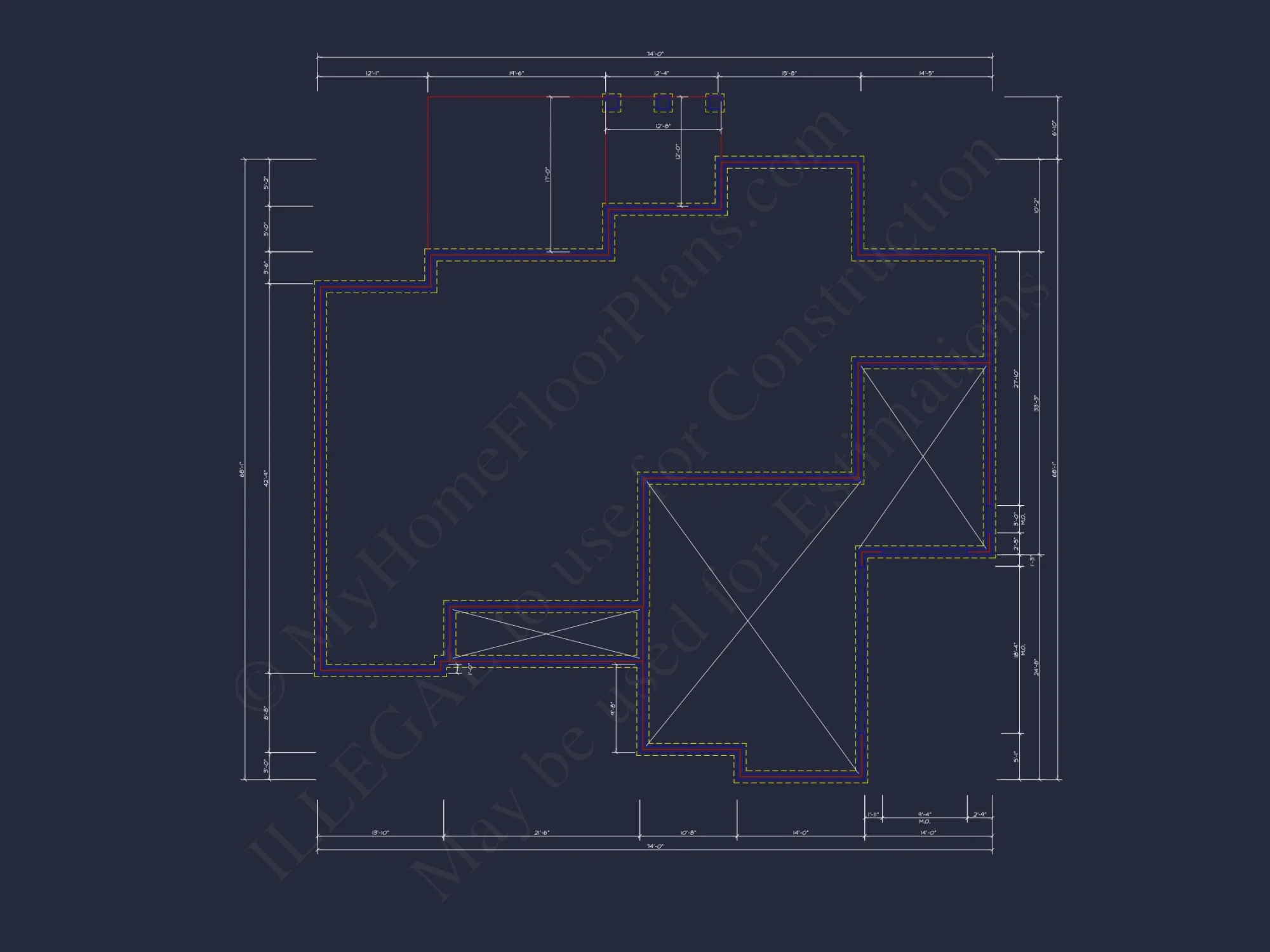 Spacious 4-Bedroom house Plan with CAD Designs & Blueprint