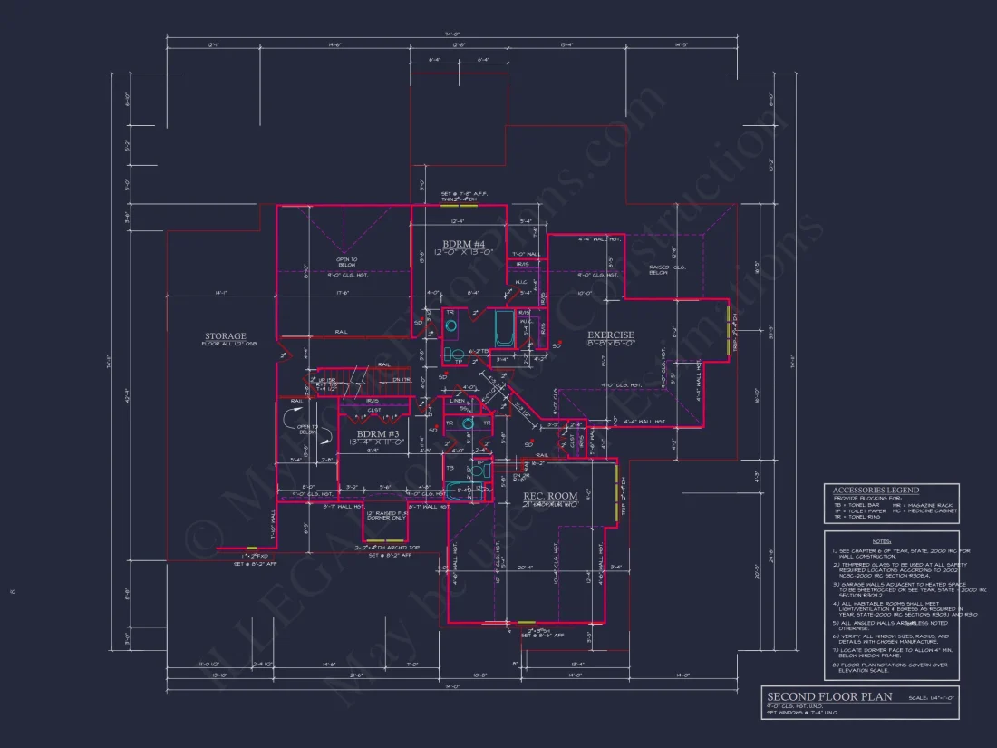 Spacious 4-Bedroom house Plan with CAD Designs & Blueprint