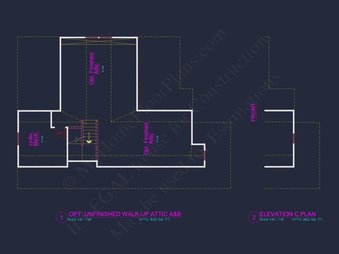 Craftsman house Plan with 4 Bedrooms, 3 Baths, and CAD Designs