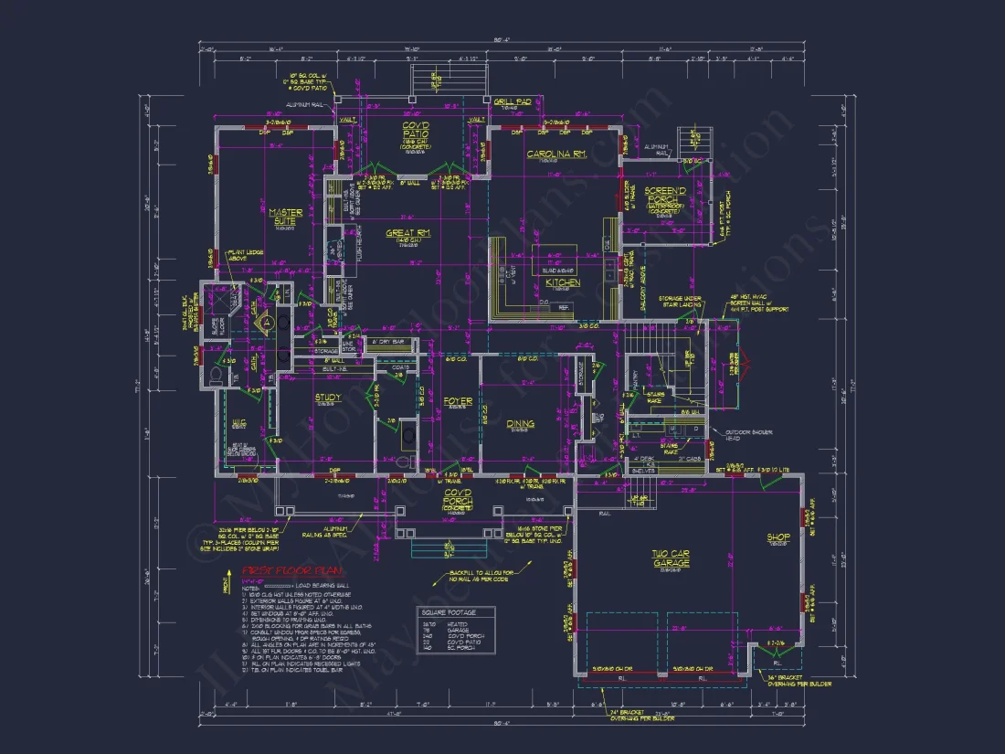 Craftsman house Plan with 2 Floors and Spacious Designs