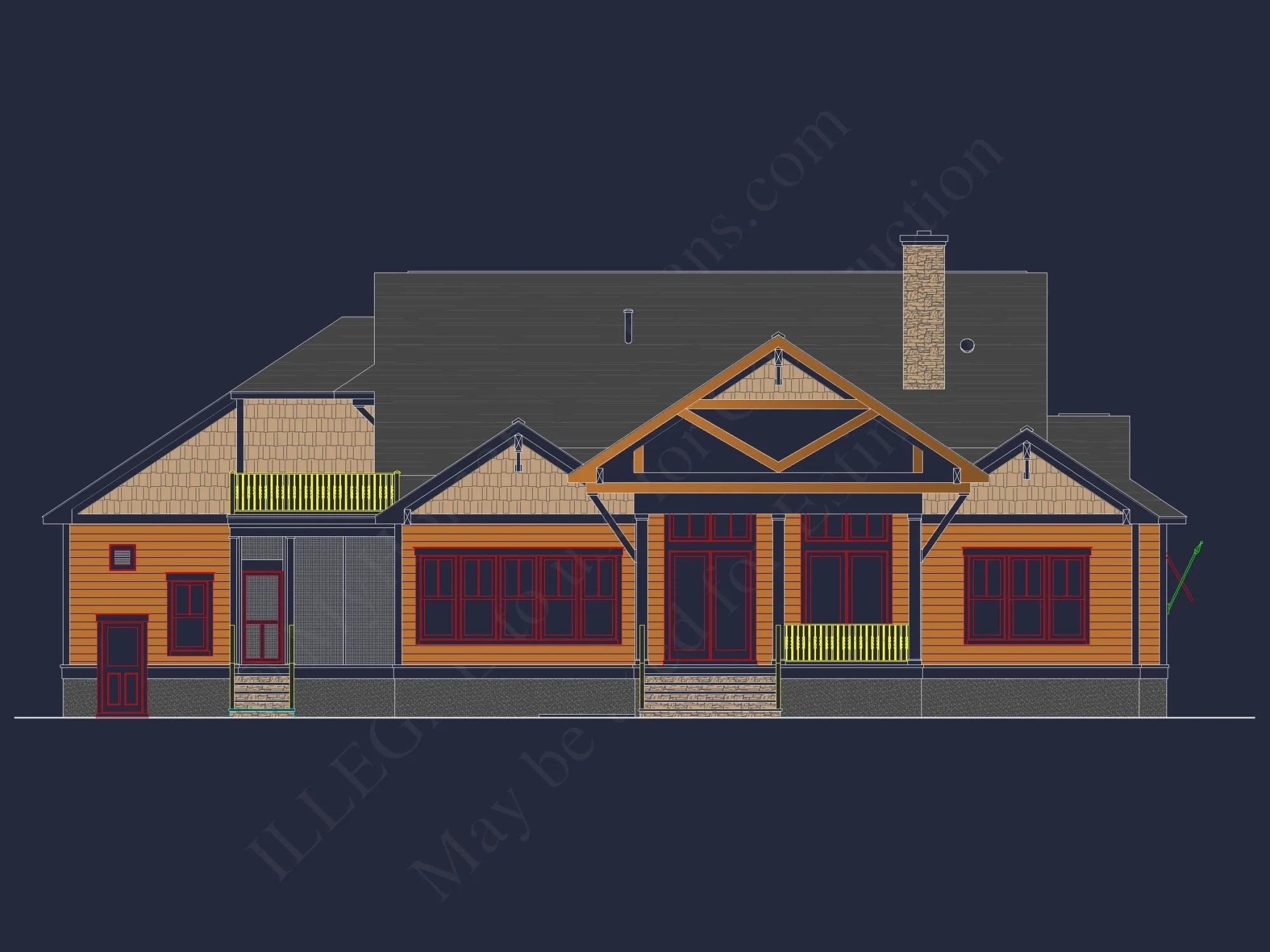 Craftsman house Plan with 2 Floors and Spacious Designs