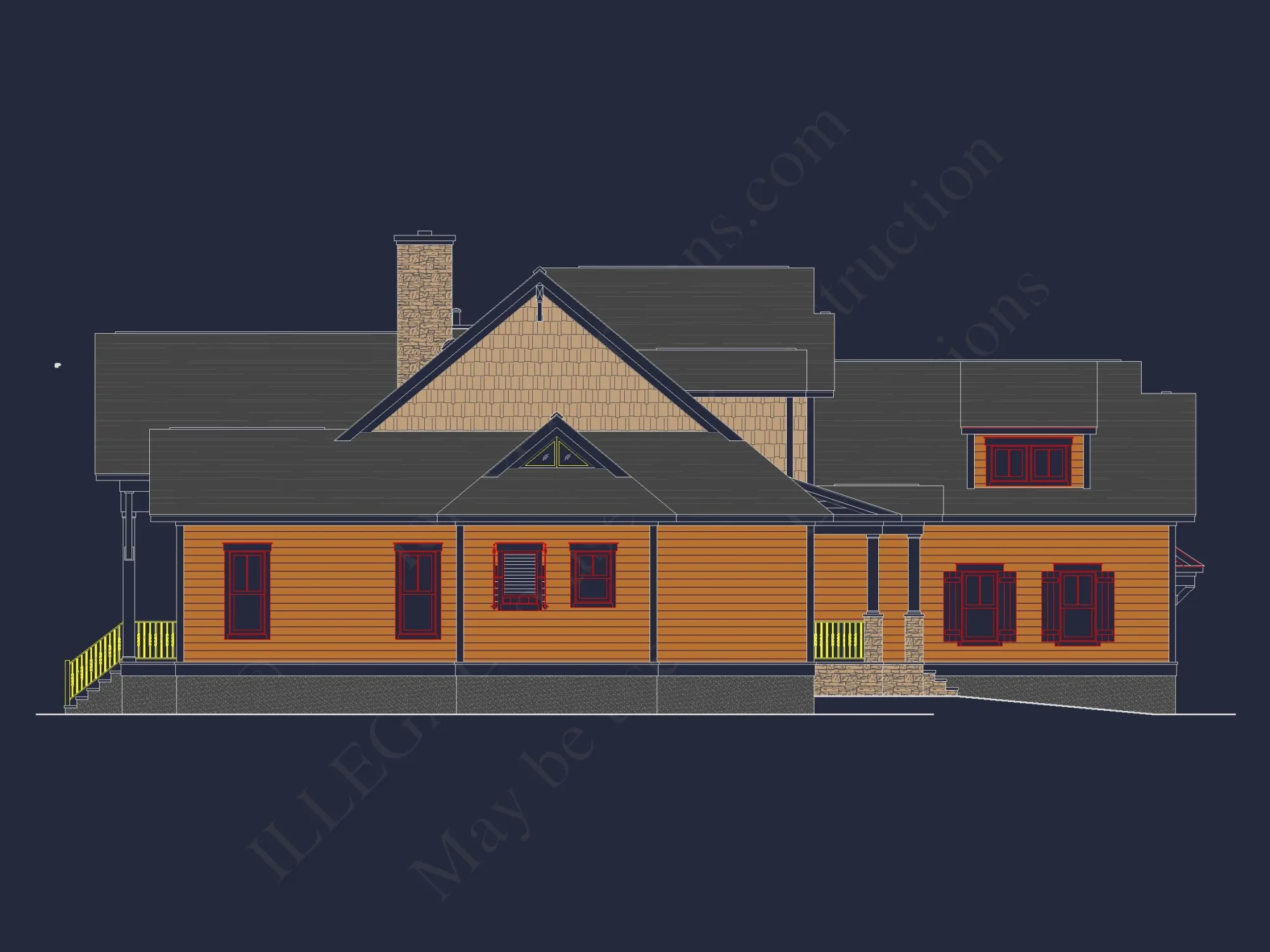 Craftsman house Plan with 2 Floors and Spacious Designs