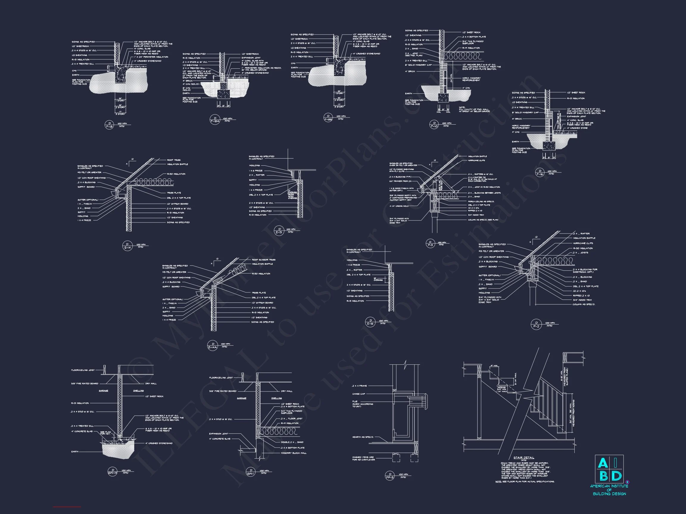 8-1038 HOUSE PLAN - Modern Craftsman House Design - 5 Bed, 2-Car Garage Floor Plan 19 Modern Craftsman house Design - 5 Bed, 2-Car Garage Floor Plan