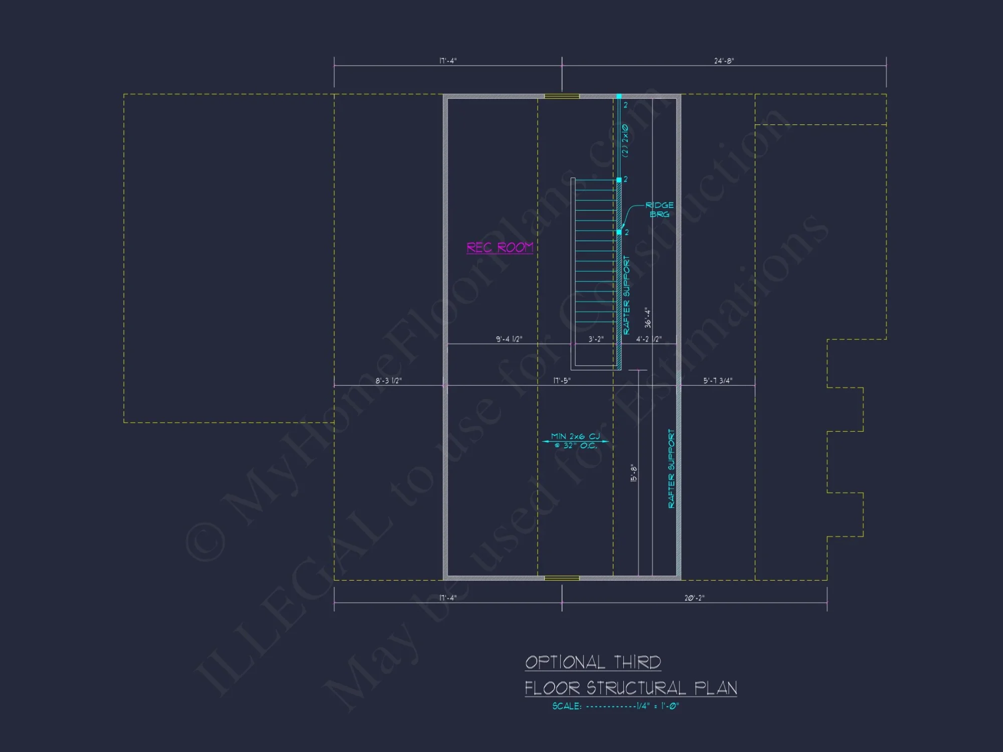 Modern Craftsman house Design - 5 Bed, 2-Car Garage Floor Plan
