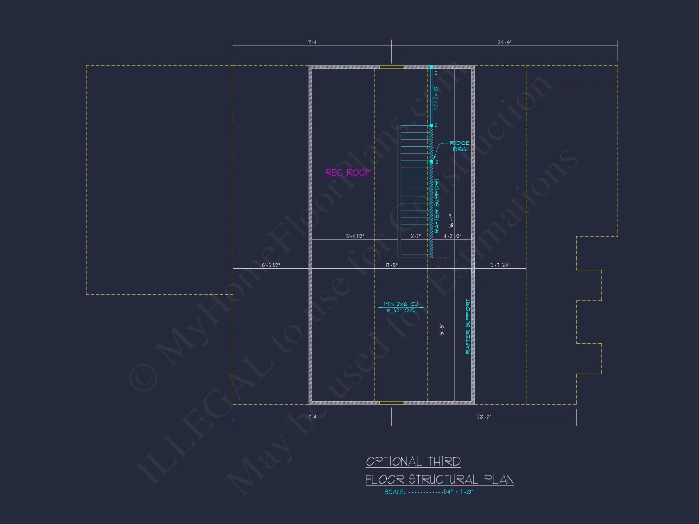 8-1038 HOUSE PLAN - Modern Craftsman House Design - 5 Bed, 2-Car Garage Floor Plan 15 Modern Craftsman house Design - 5 Bed, 2-Car Garage Floor Plan