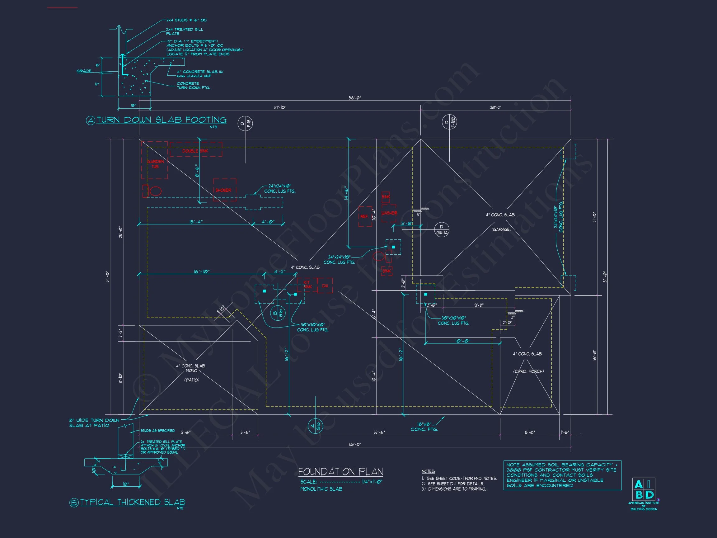 8-1038 HOUSE PLAN - Modern Craftsman House Design - 5 Bed, 2-Car Garage Floor Plan 12 Modern Craftsman house Design - 5 Bed, 2-Car Garage Floor Plan
