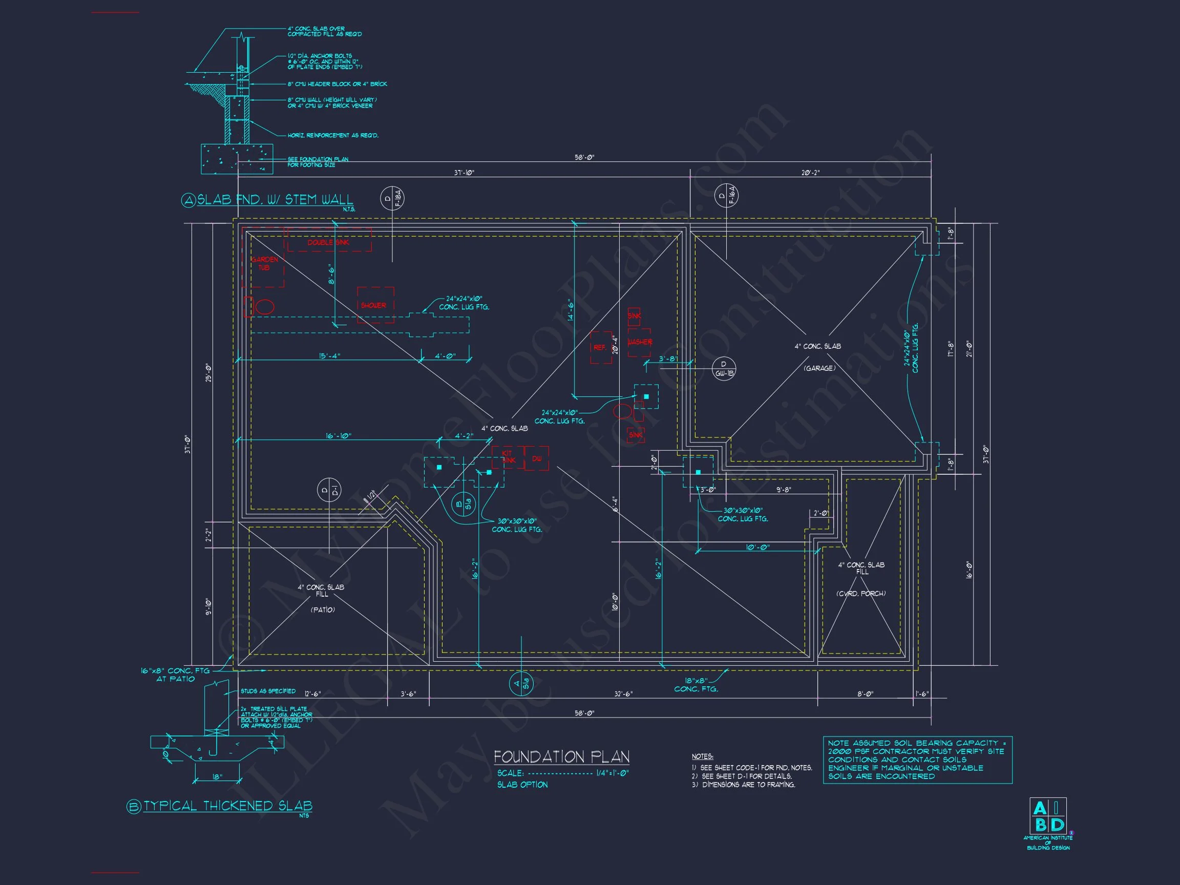 8-1038 HOUSE PLAN - Modern Craftsman House Design - 5 Bed, 2-Car Garage Floor Plan 11 Modern Craftsman house Design - 5 Bed, 2-Car Garage Floor Plan