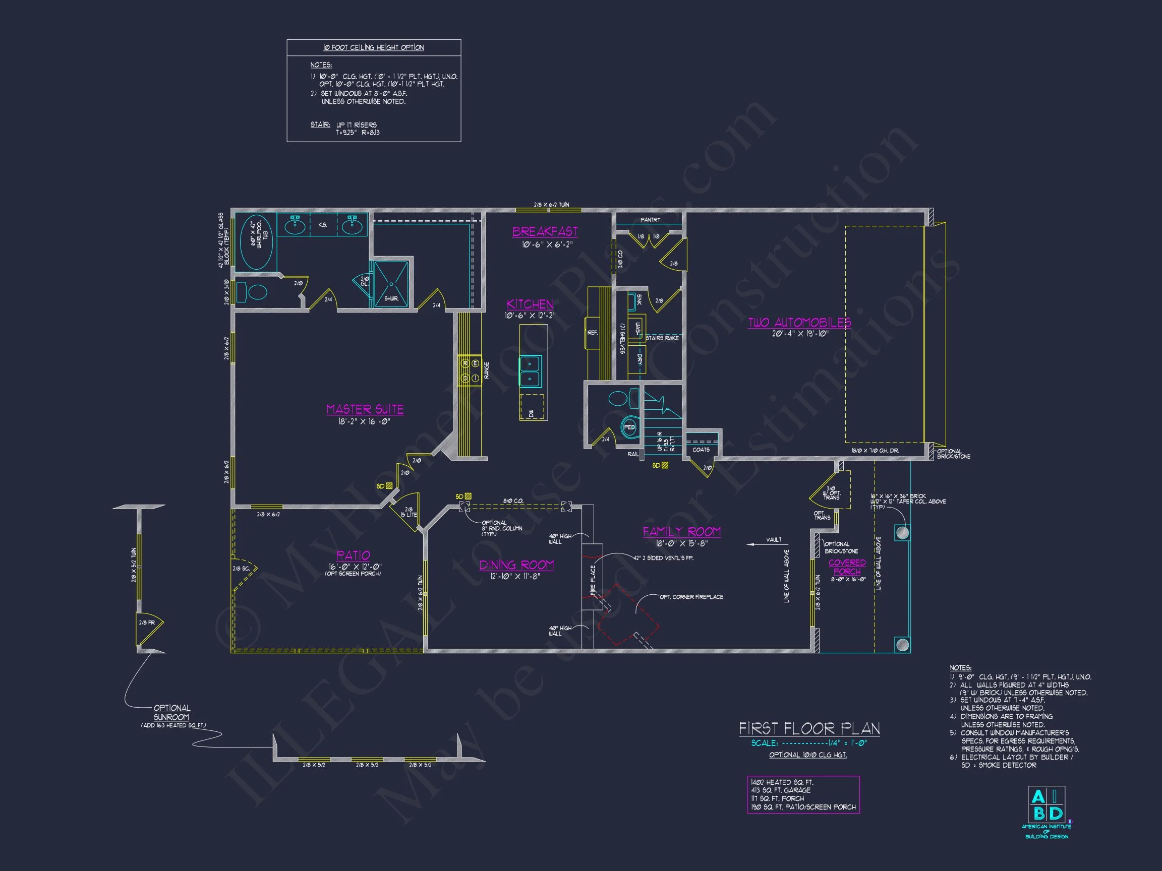 8-1038 HOUSE PLAN - Modern Craftsman House Design - 5 Bed, 2-Car Garage Floor Plan 5 Modern Craftsman house Design - 5 Bed, 2-Car Garage Floor Plan