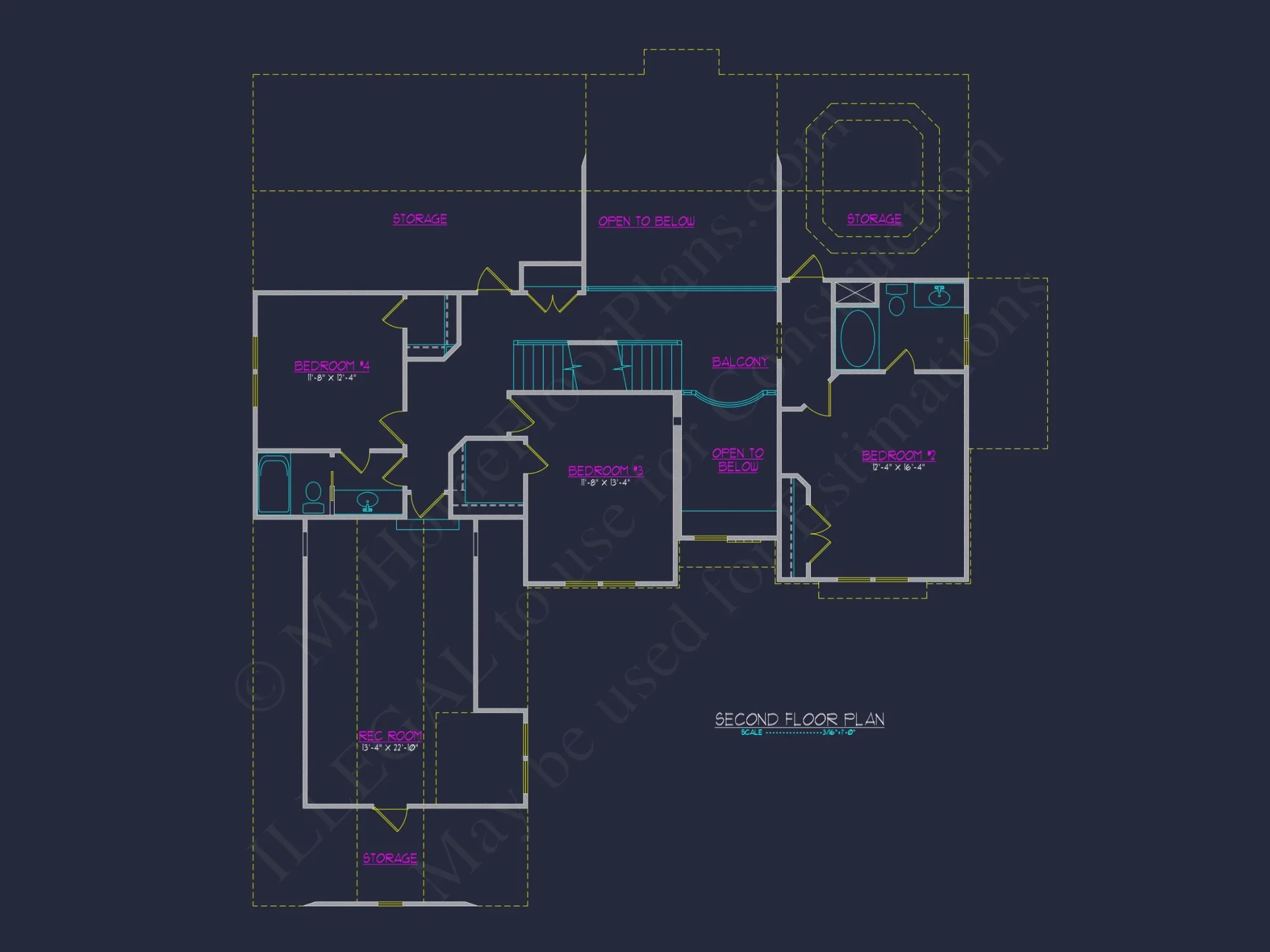 Craftsman house Plan with Open Floor Plan and 4 Bedrooms
