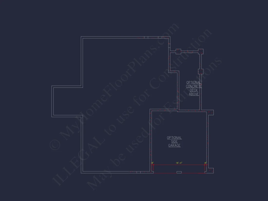 Craftsman house Plan with 4 Bedrooms and Vaulted Ceilings - CAD Design