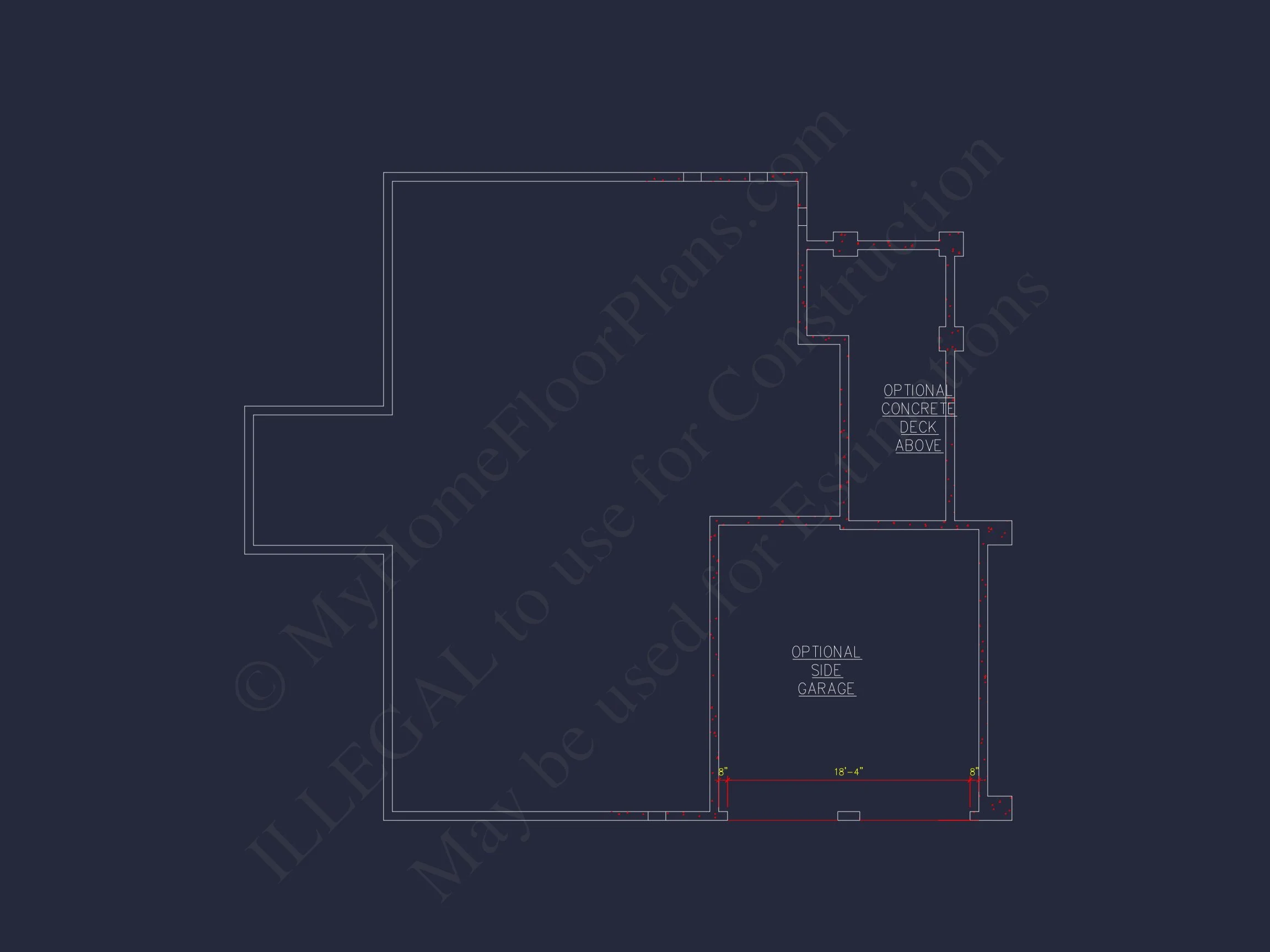 Craftsman house Plan with 4 Bedrooms and Vaulted Ceilings - CAD Design