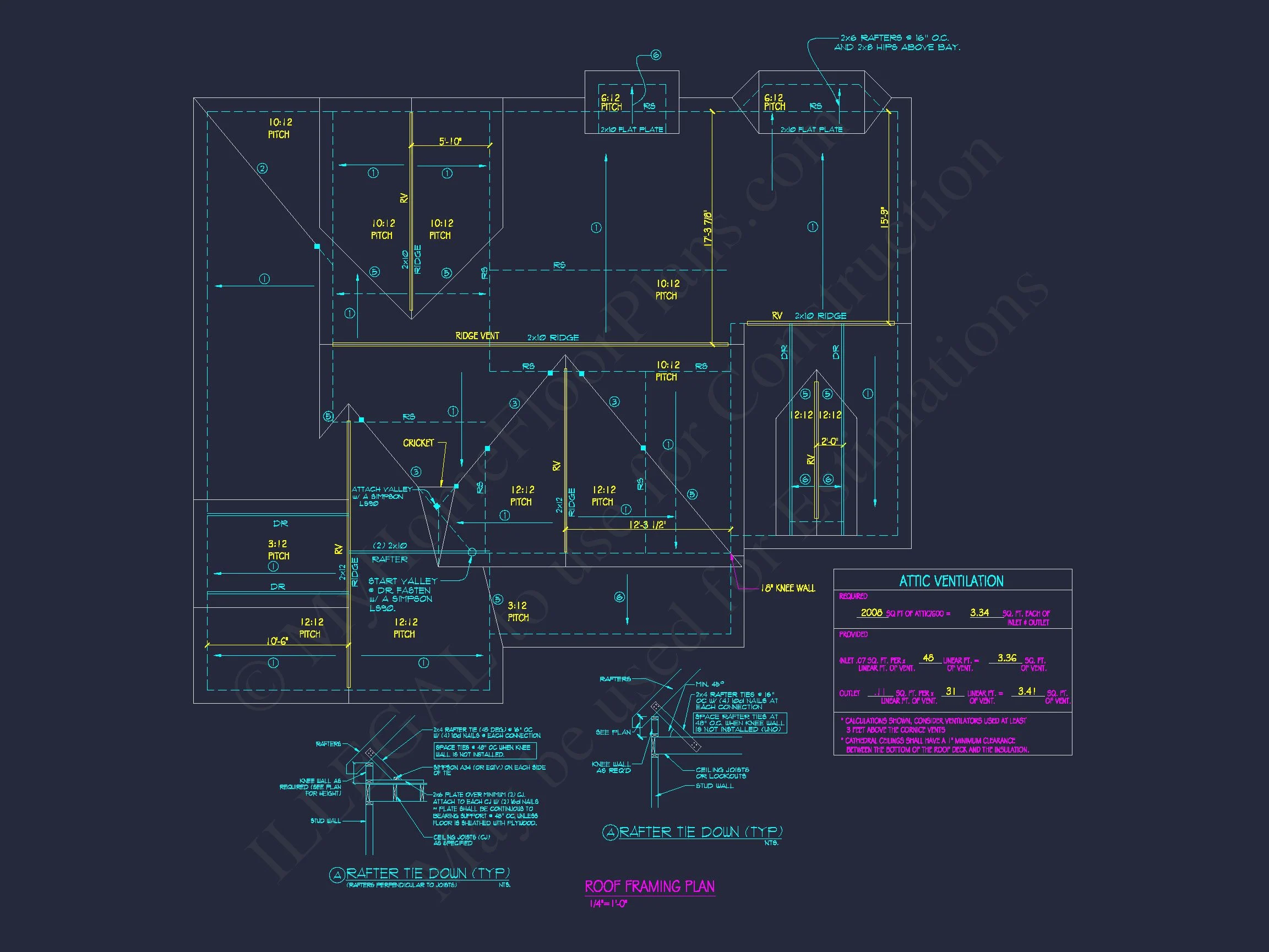 Beautiful house Plan with CAD Designs: 3-Bedroom, 51'-4 Layout