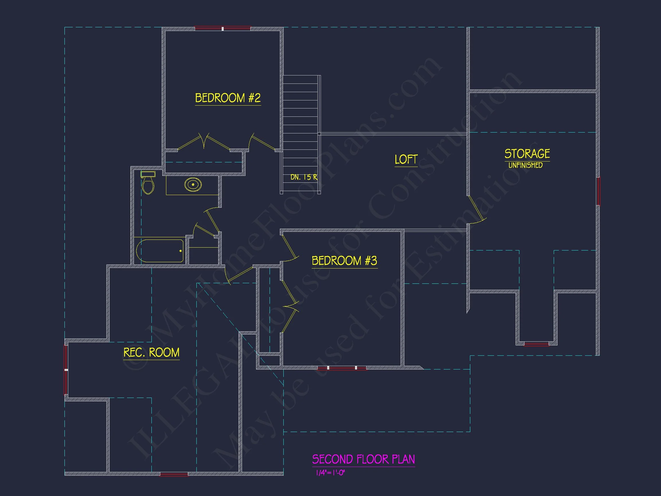 Beautiful house Plan with CAD Designs: 3-Bedroom, 51'-4 Layout
