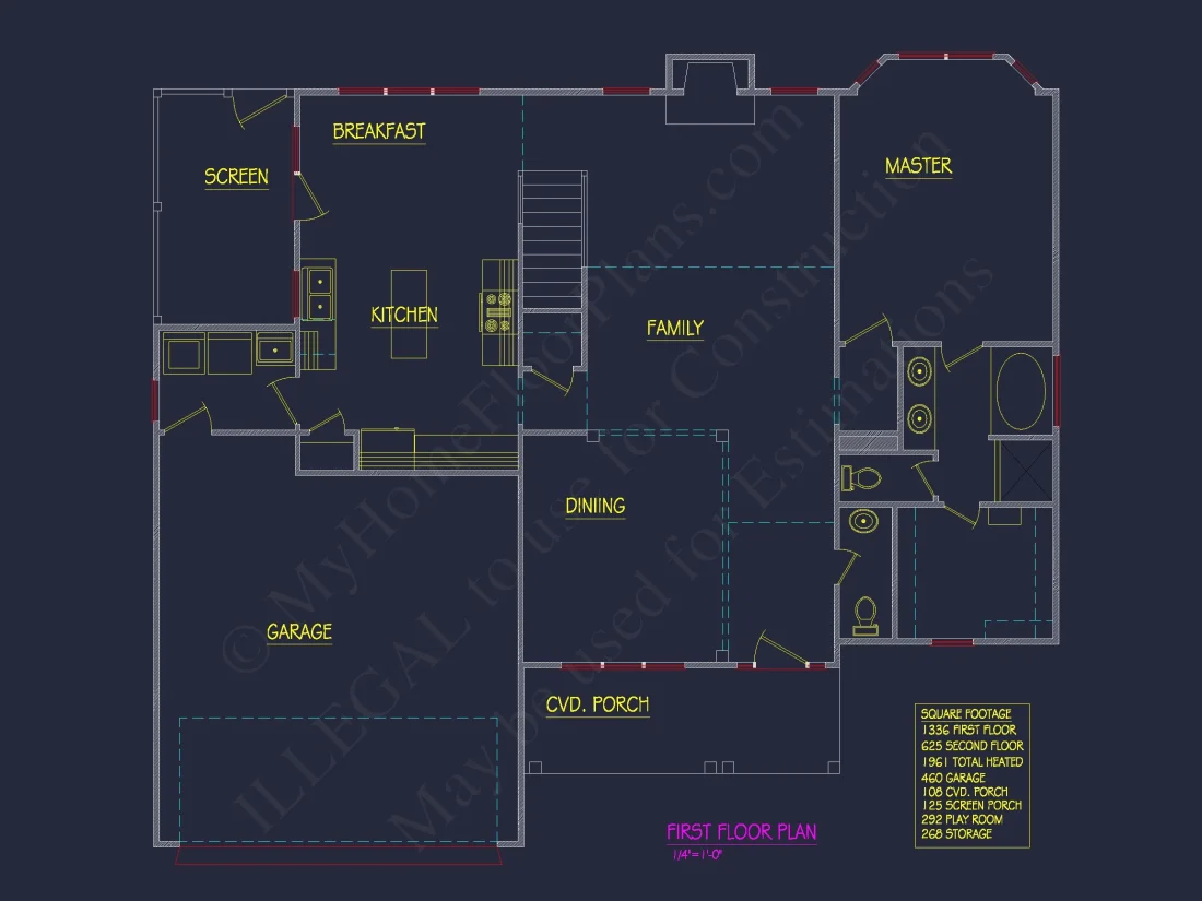 Beautiful house Plan with CAD Designs: 3-Bedroom, 51'-4 Layout