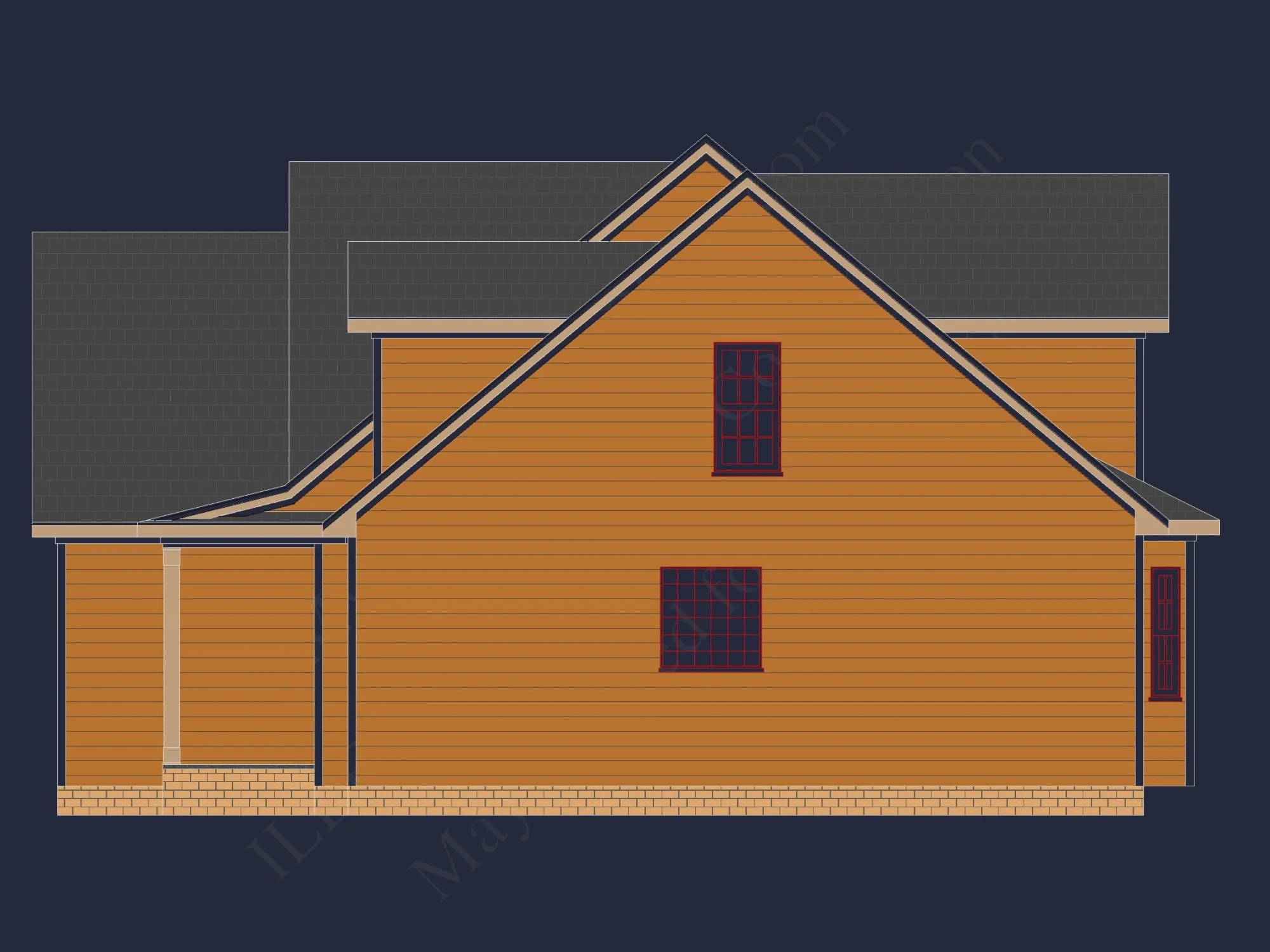 Beautiful house Plan with CAD Designs: 3-Bedroom, 51'-4 Layout