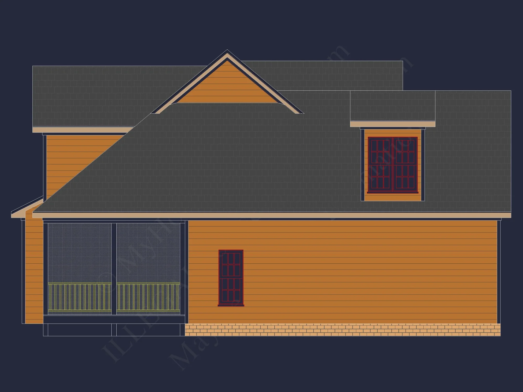 Beautiful house Plan with CAD Designs: 3-Bedroom, 51'-4 Layout