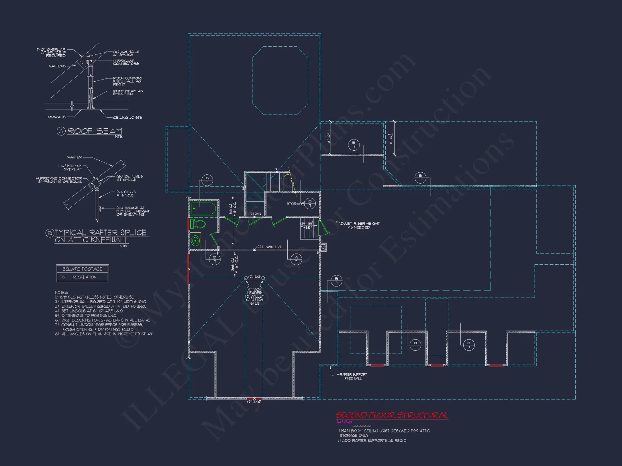 Traditional Craftsman house Plan with Blueprint & CAD Designs