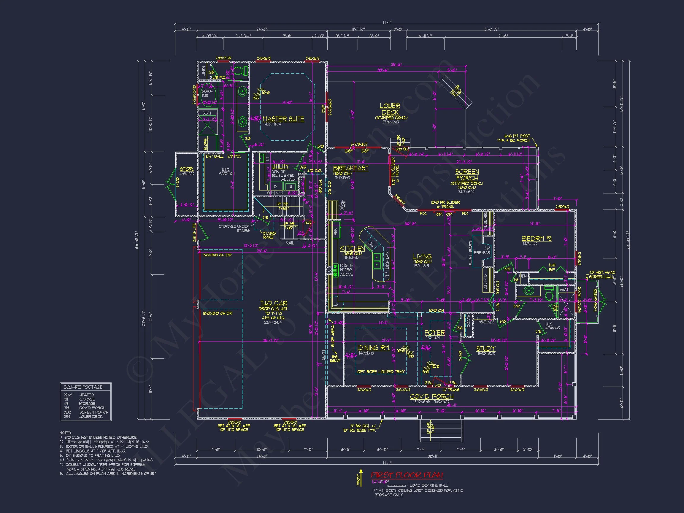Traditional Craftsman house Plan with Blueprint & CAD Designs