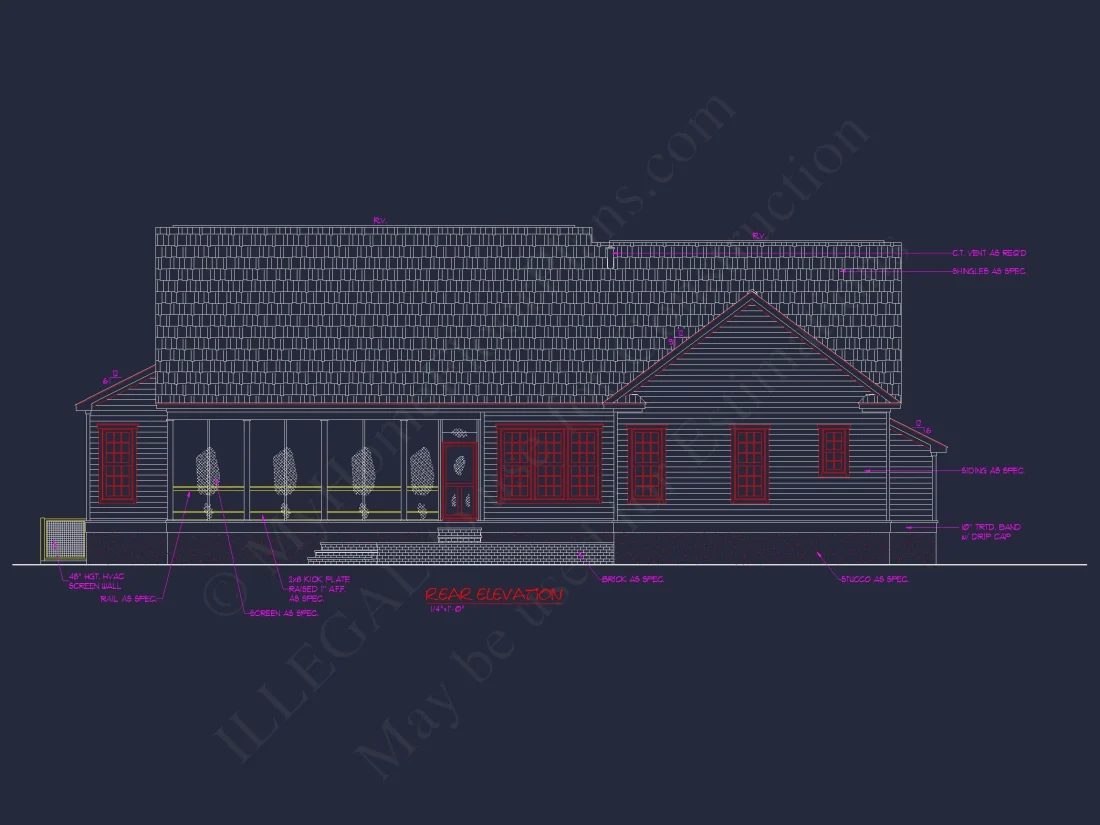 Traditional Craftsman house Plan with Blueprint & CAD Designs