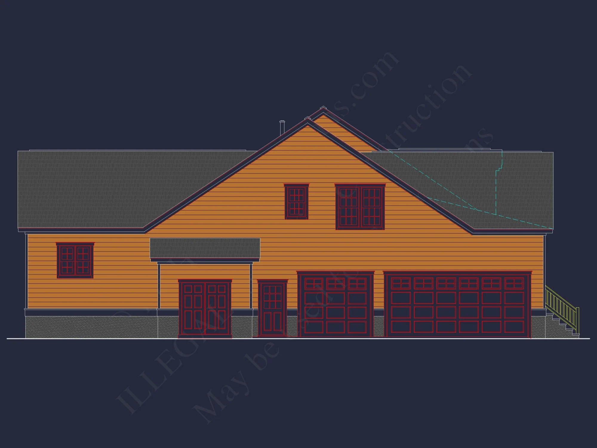 Traditional Craftsman house Plan with Blueprint & CAD Designs