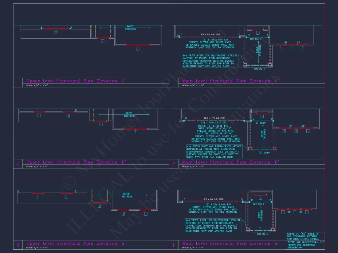 Coastal Craftsman house Plan with Detailed CAD Floor Designs