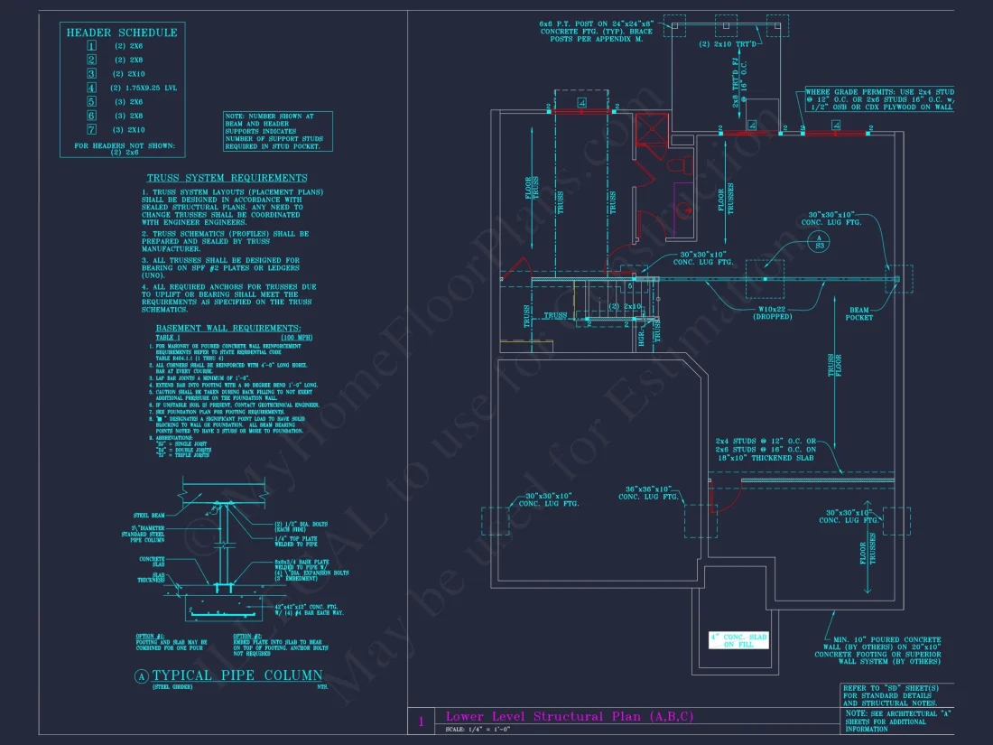 Coastal Craftsman house Plan with Detailed CAD Floor Designs
