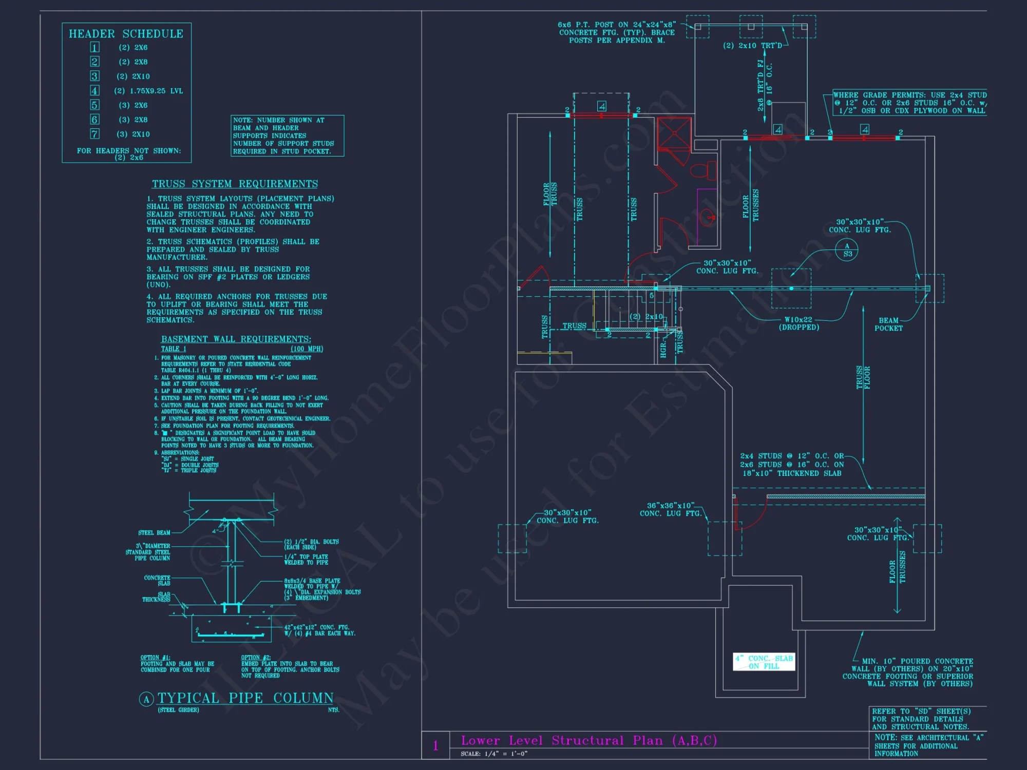 Coastal Craftsman house Plan with Detailed CAD Floor Designs