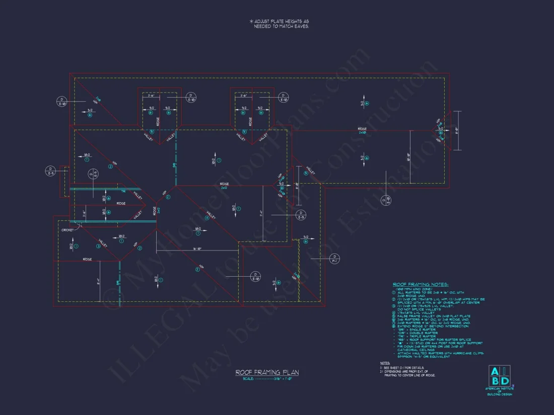 Modern 2-Story house Plan with 4 Bedrooms & CAD Floor Blueprint