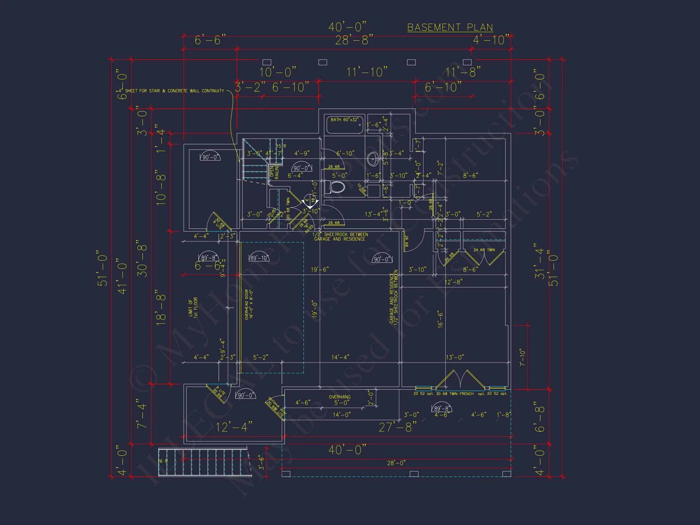 Customizable house Plan with 3 Bedrooms, Basement & CAD Designs