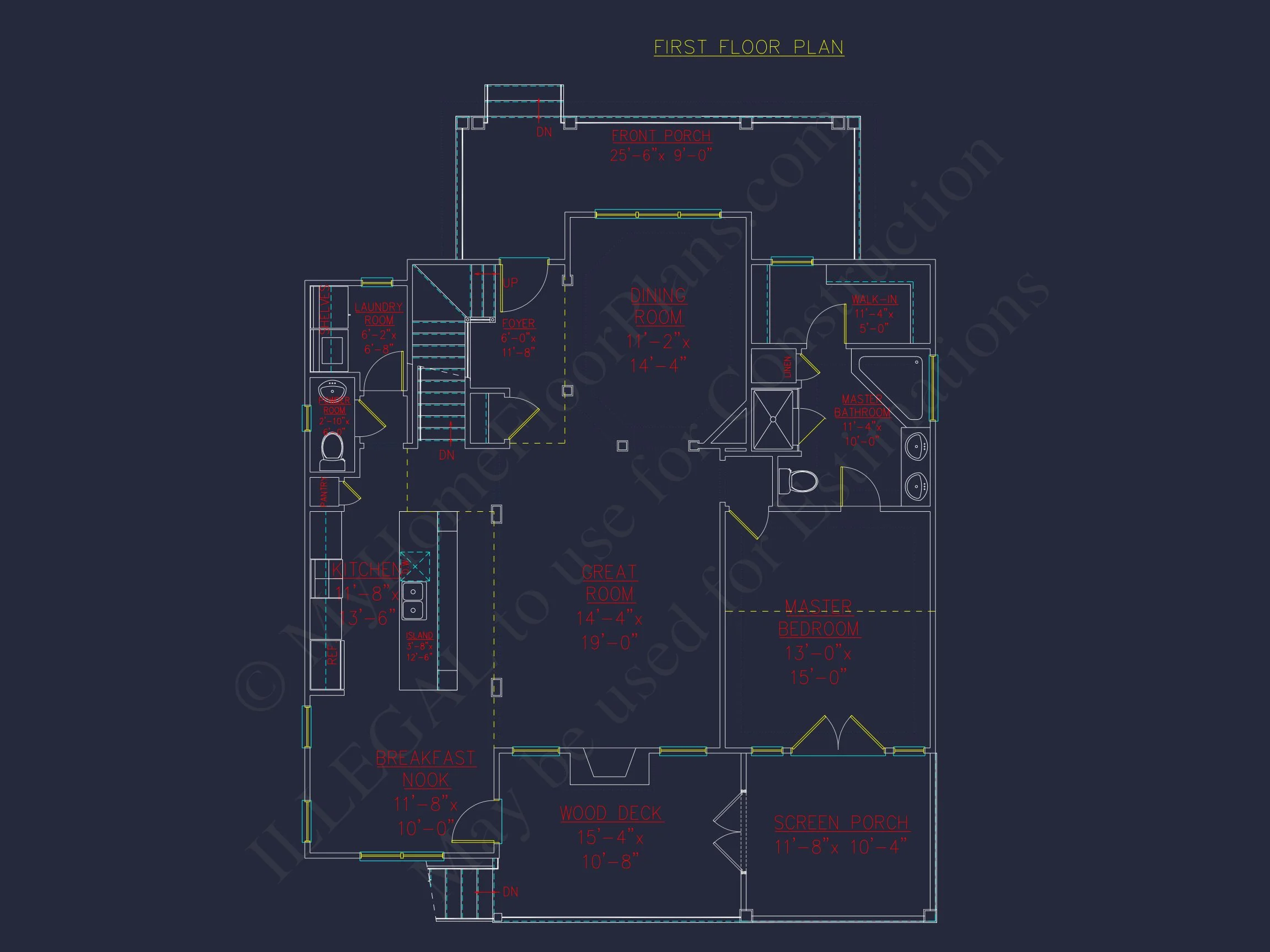 Customizable house Plan with 3 Bedrooms, Basement & CAD Designs