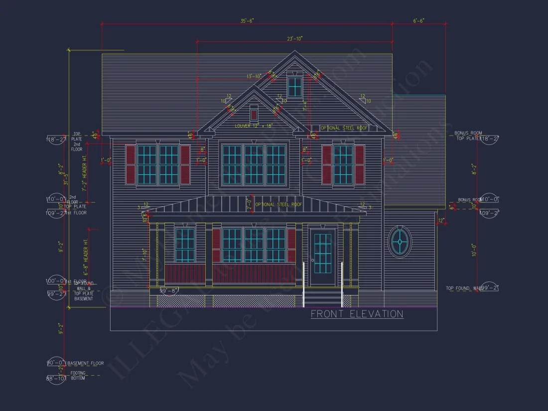 Customizable house Plan with 3 Bedrooms, Basement & CAD Designs