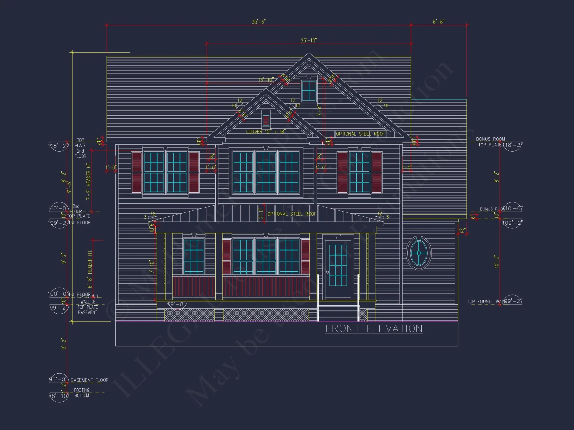 Customizable house Plan with 3 Bedrooms, Basement & CAD Designs