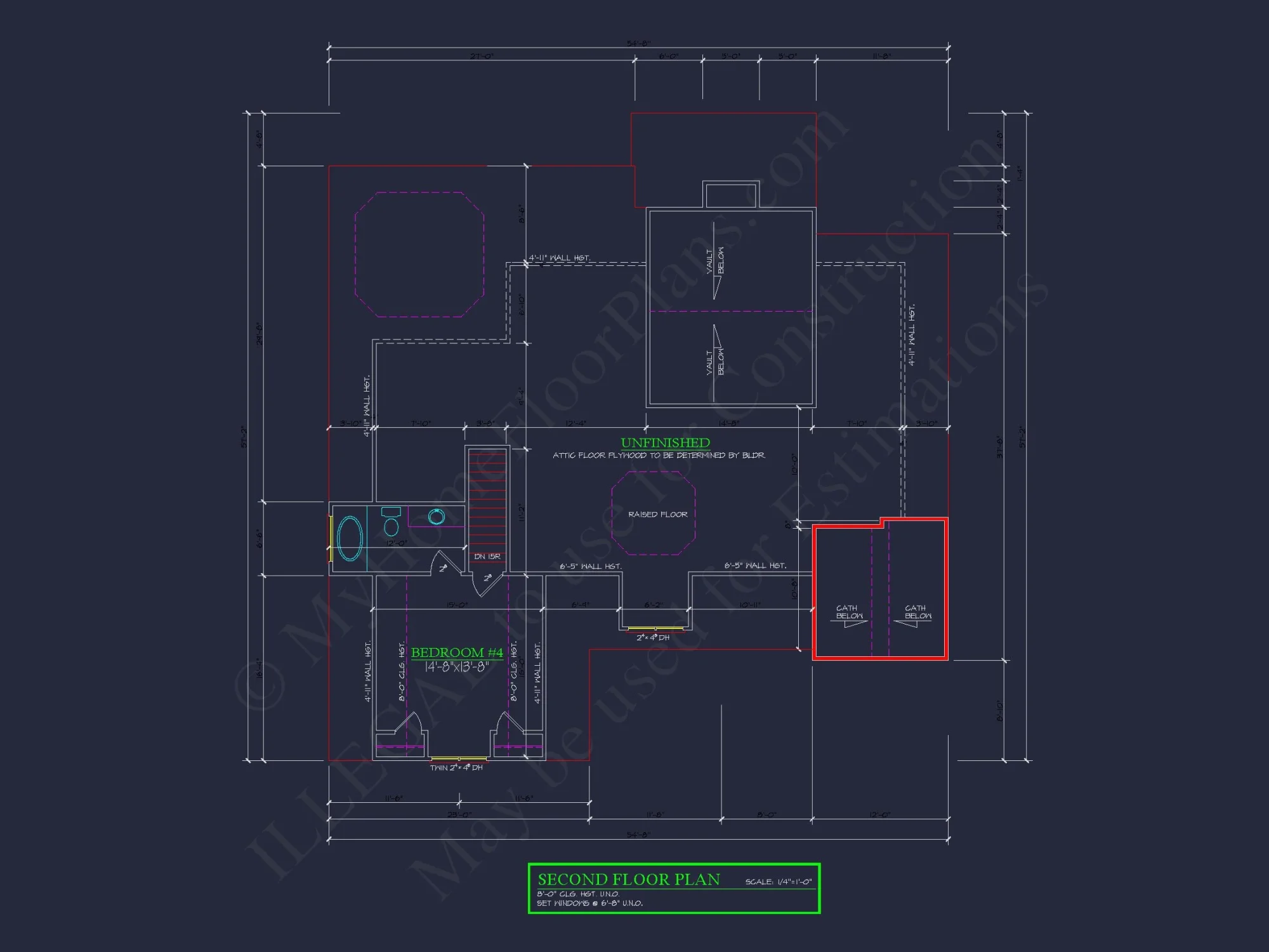 Modern Suburban house Plan with 4 Bedrooms and Open Floor Plan