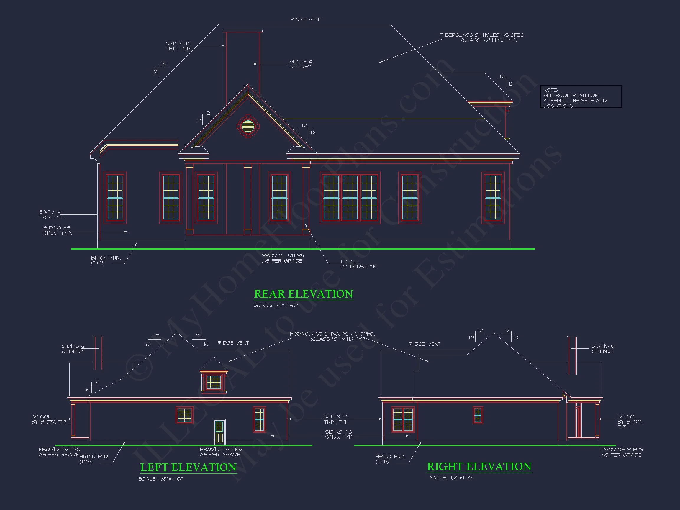 Modern Suburban house Plan with 4 Bedrooms and Open Floor Plan