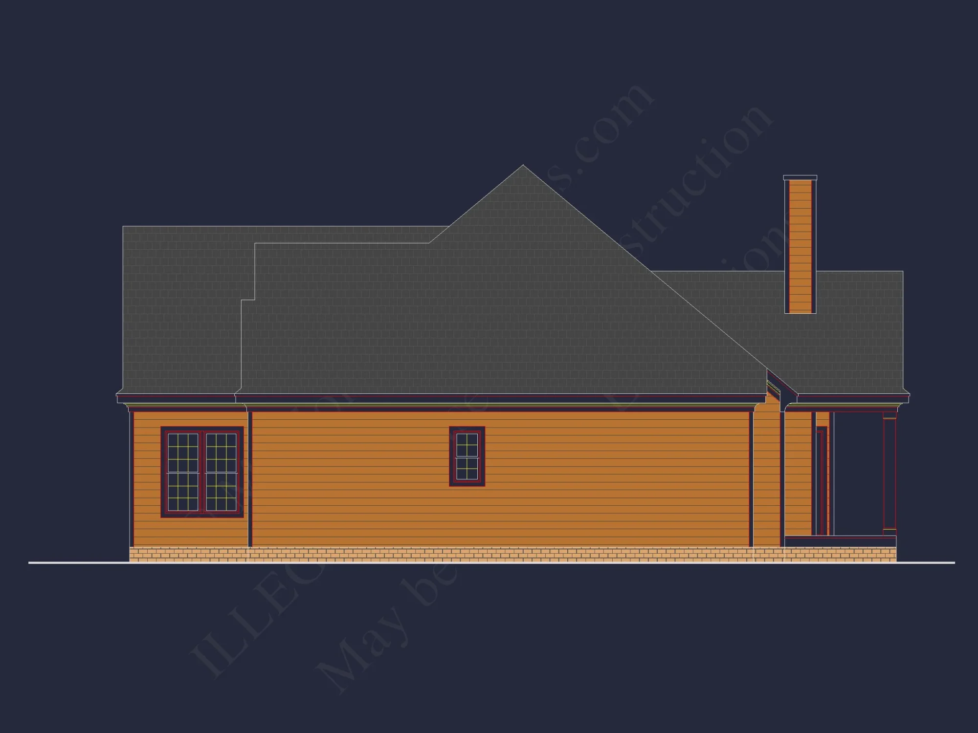 Modern Suburban house Plan with 4 Bedrooms and Open Floor Plan