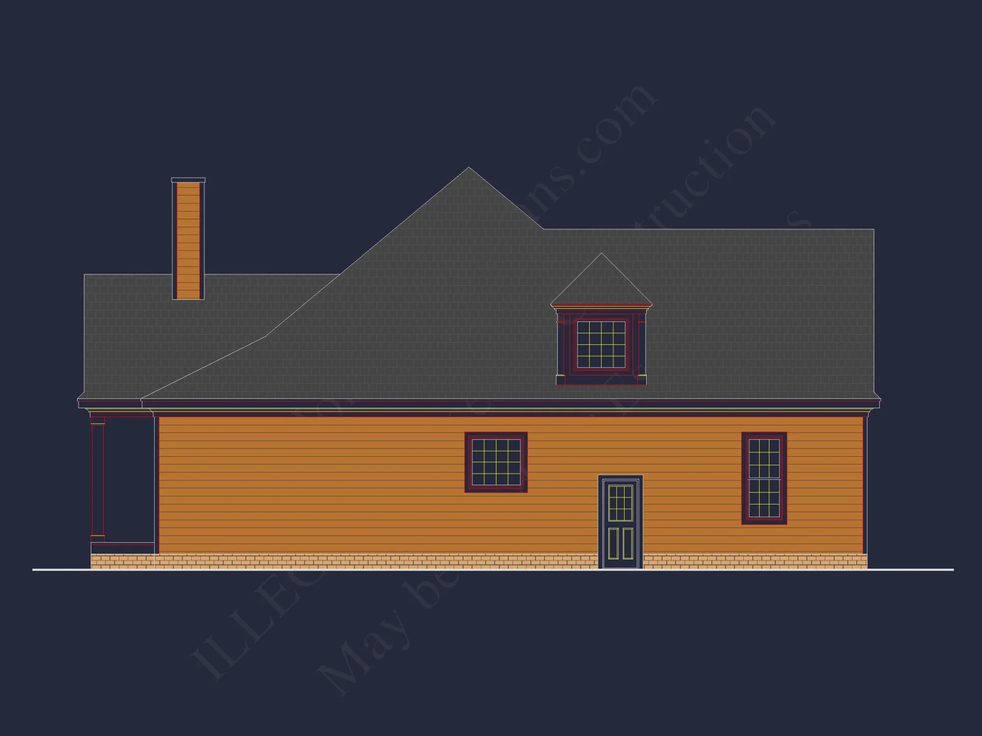 Modern Suburban house Plan with 4 Bedrooms and Open Floor Plan