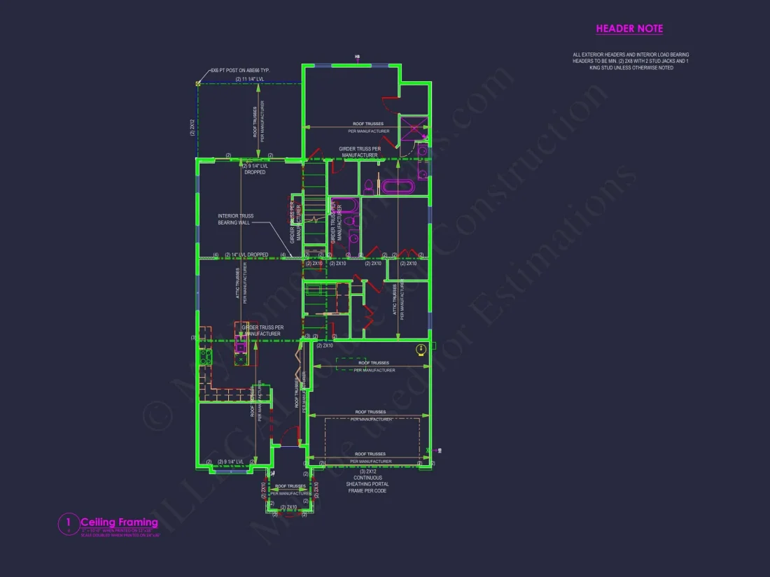 Spacious house Plan with Modern Designs and CAD Floor Blueprint