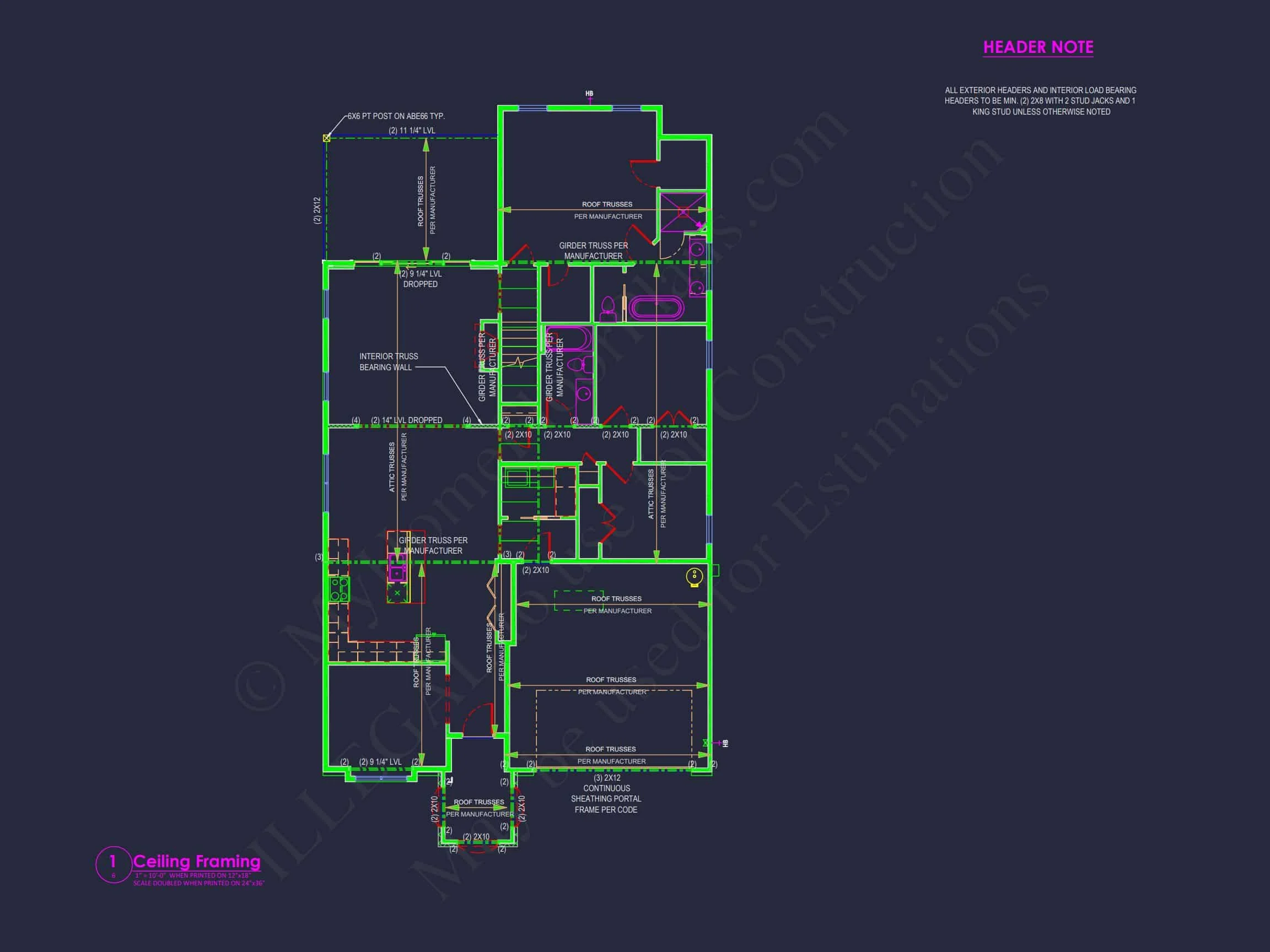 Spacious house Plan with Modern Designs and CAD Floor Blueprint