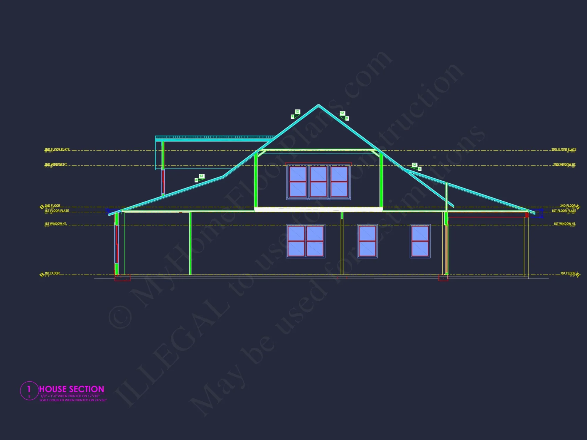 Spacious house Plan with Modern Designs and CAD Floor Blueprint