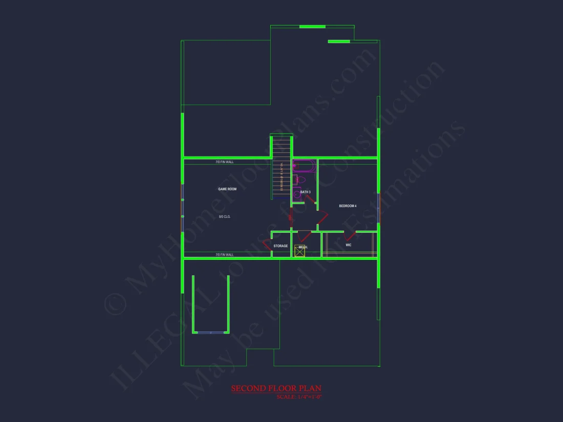 Spacious house Plan with Modern Designs and CAD Floor Blueprint