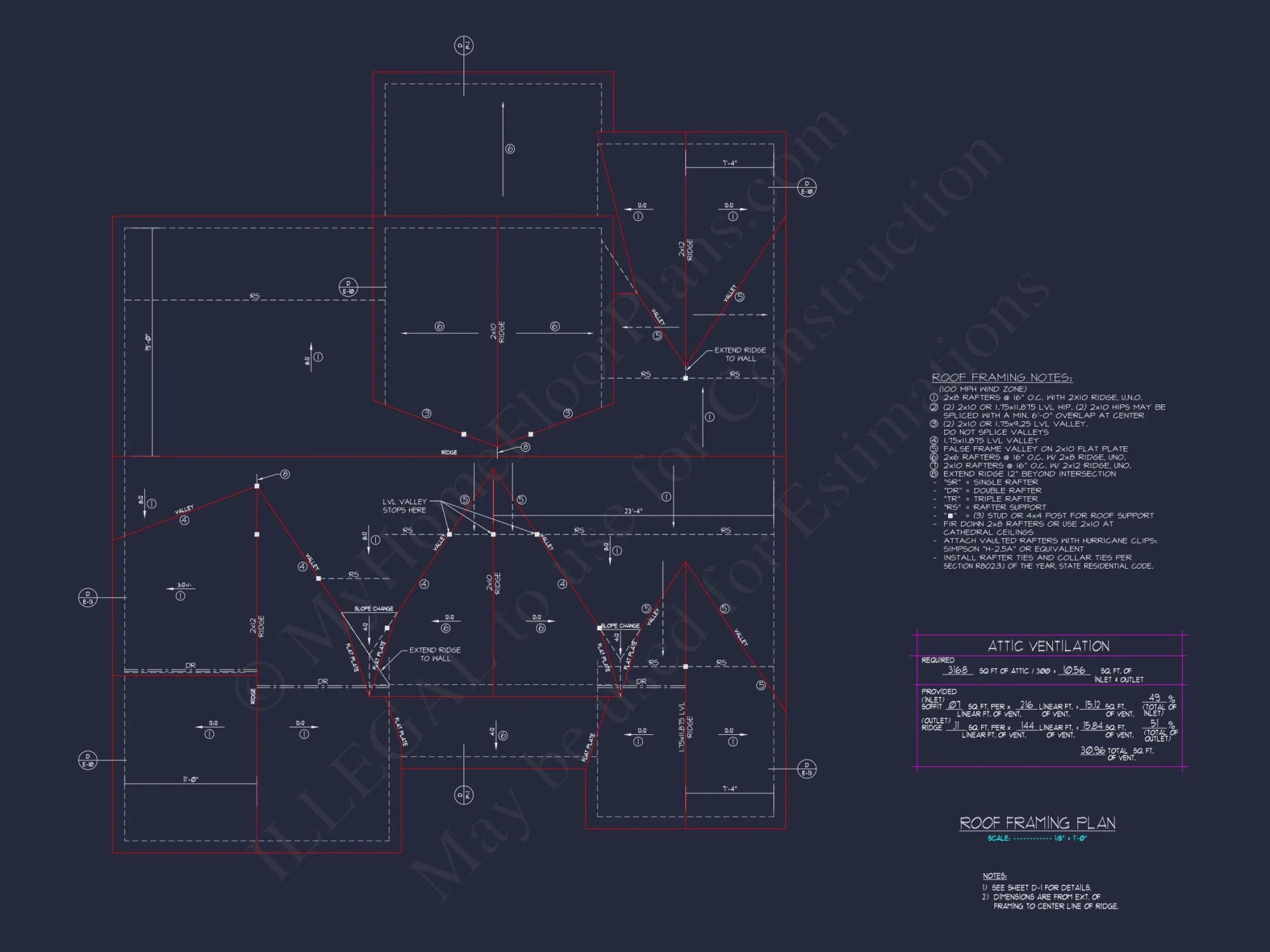 Modern Suburban house Plan with 2 Floors, 4 Bedrooms, and CAD Designs