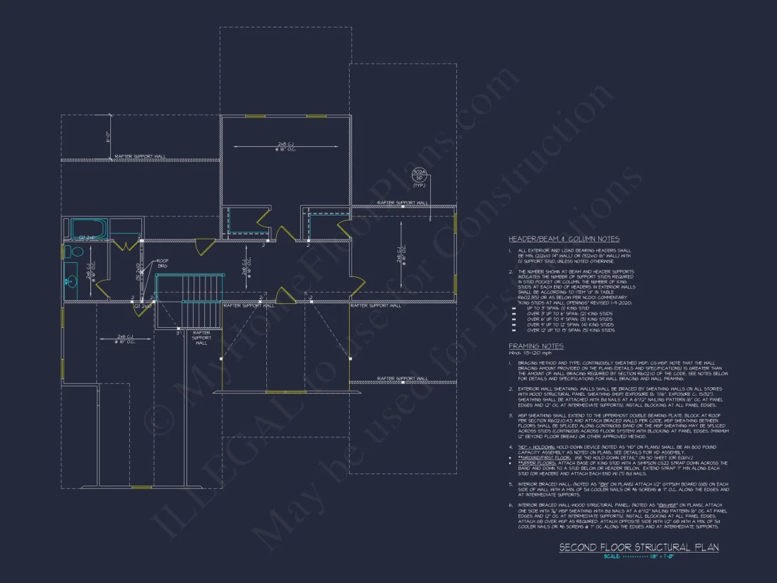 Modern Suburban house Plan with 2 Floors, 4 Bedrooms, and CAD Designs