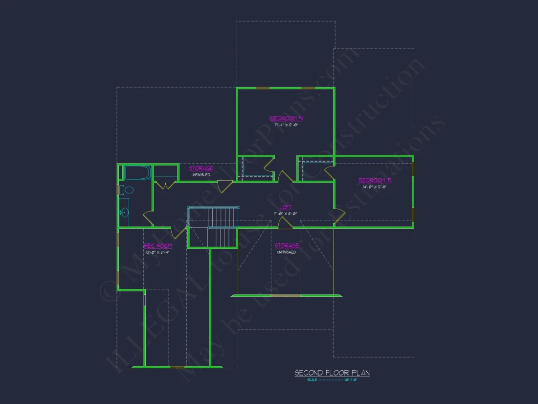 Modern Suburban house Plan with 2 Floors, 4 Bedrooms, and CAD Designs