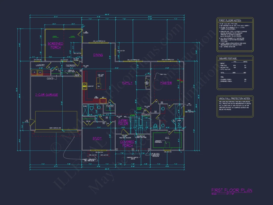 Elegant house Plan with Open Floor Plan and CAD Designs