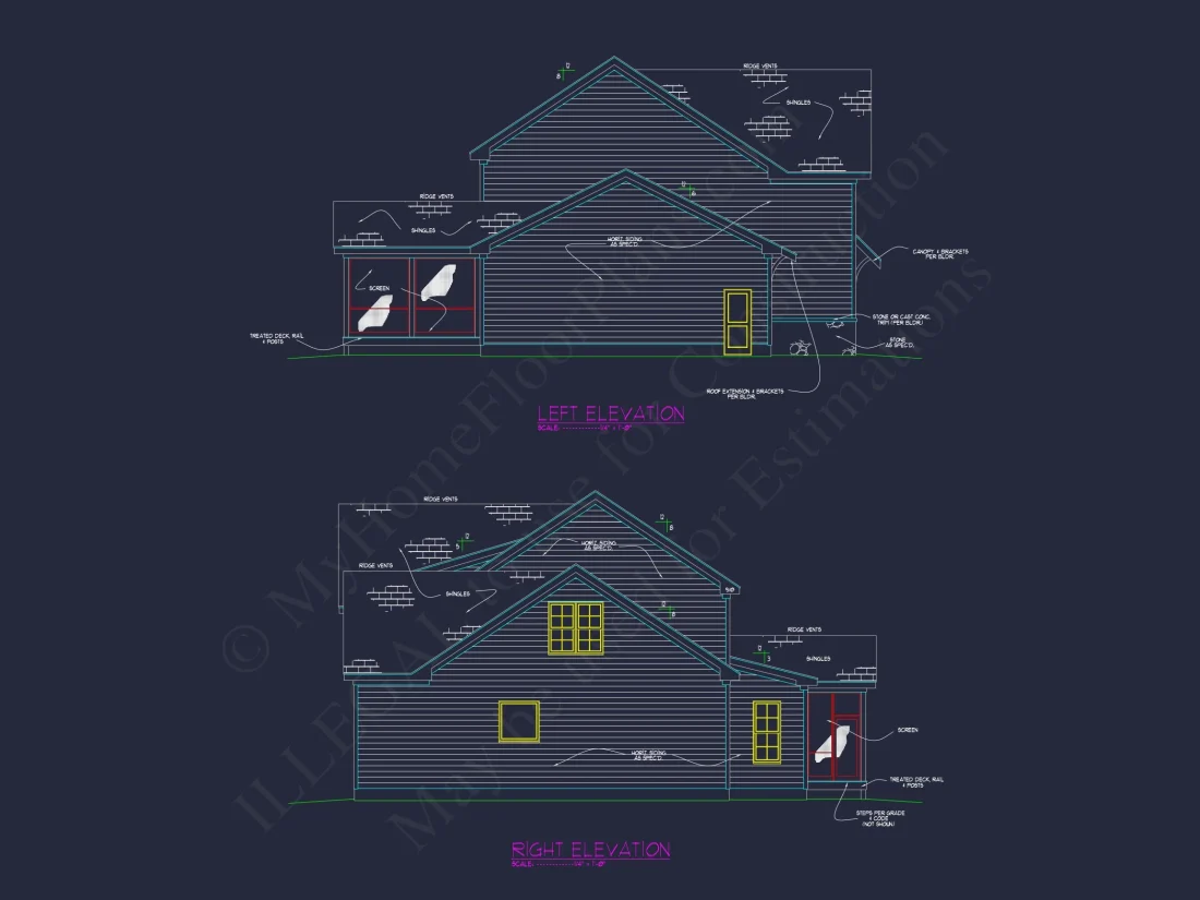 Elegant house Plan with Open Floor Plan and CAD Designs